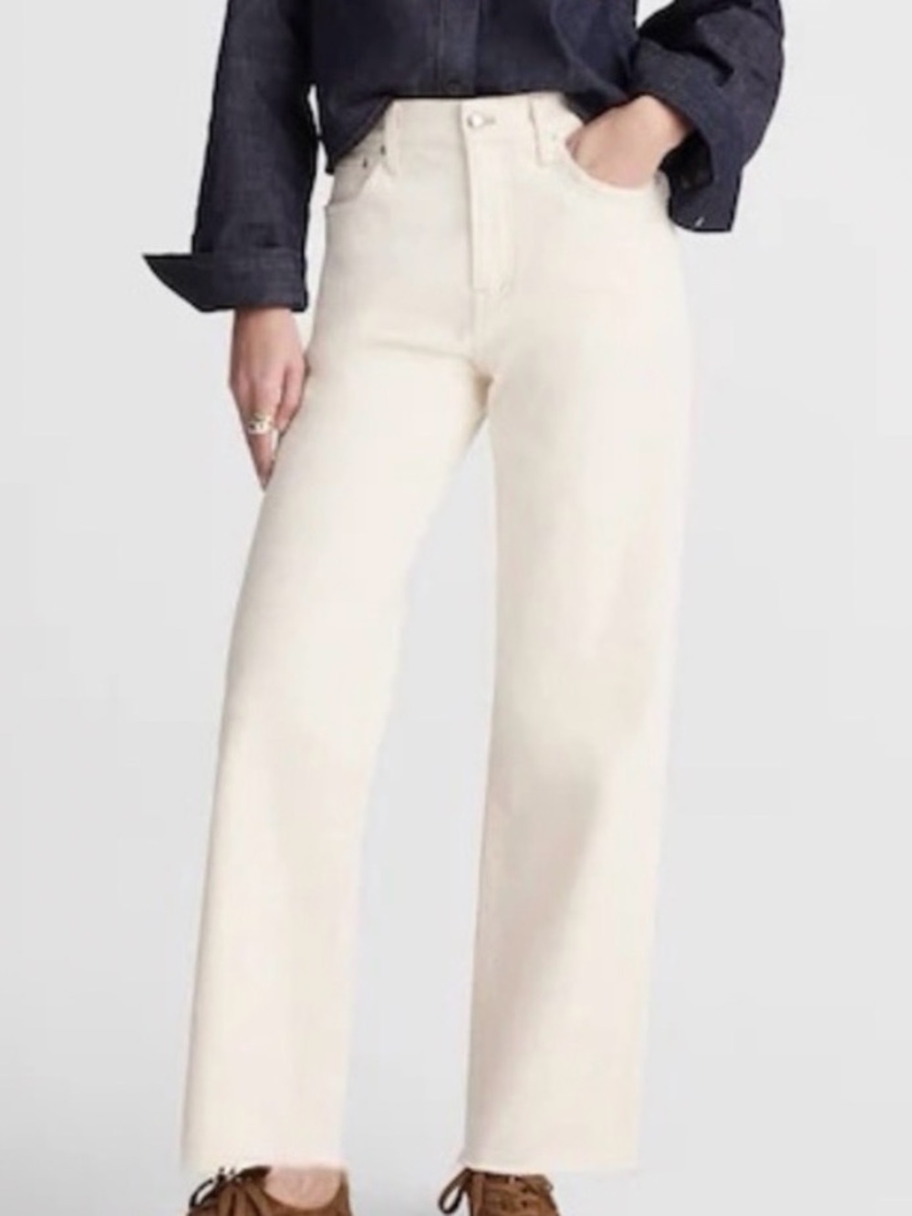 Madewell Jeans in Cream Vintage Canvas Wash 26